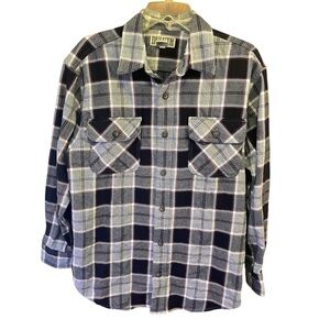Duluth Trading Co Men's Free Swingin' Flannel Relaxed Fit Shirt Button Medium